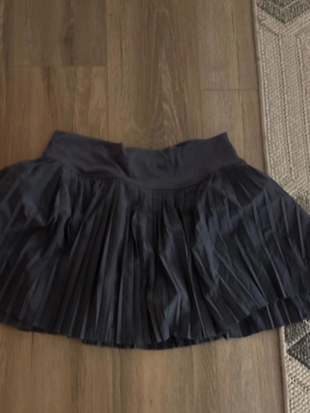 Black Pleated Skater Skirt with Comfortable Waistband